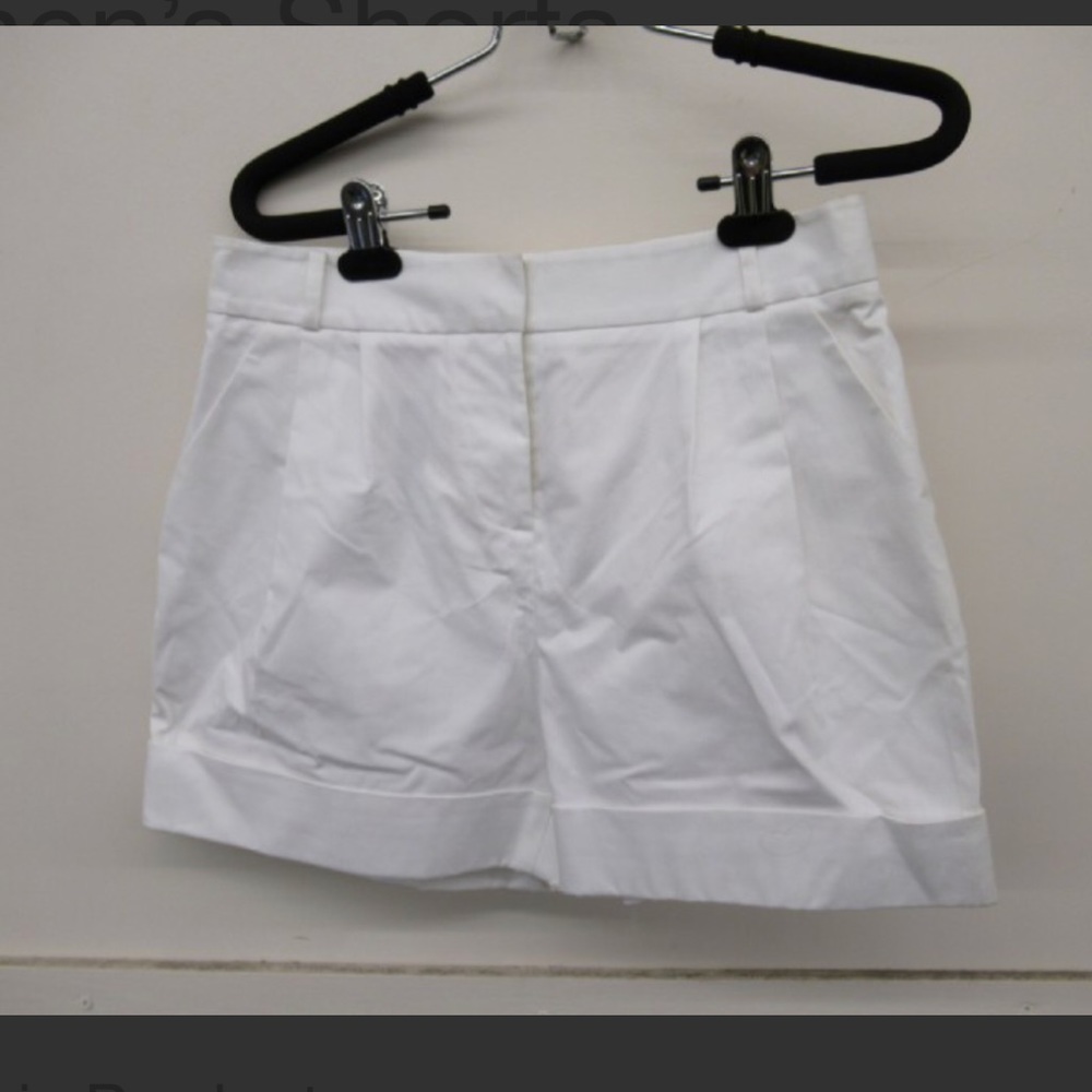 NWT Kate Spade White Cuffed Shorts